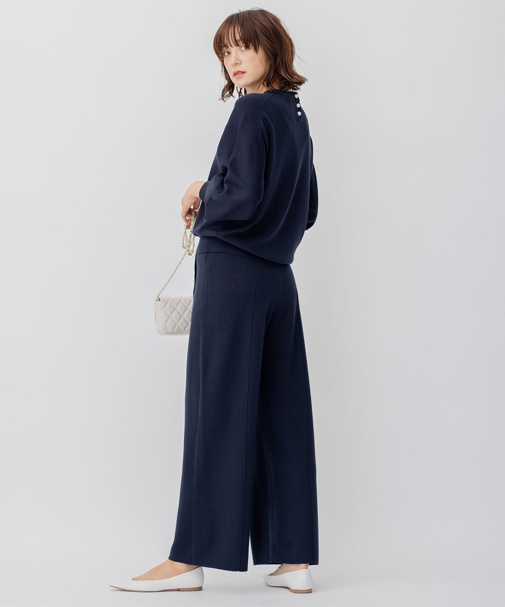 23区 ウールブレンド バック パール ニット 