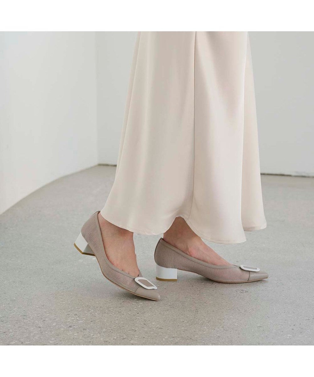 MODE ET JACOMO <MODE ET JACOMO>ポインテッドバックルデザインパンプス 