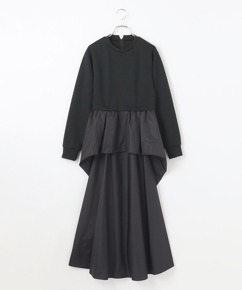 #Newans 【撥水/マシンウォッシャブル】クリオネシルエットコンビドレス 