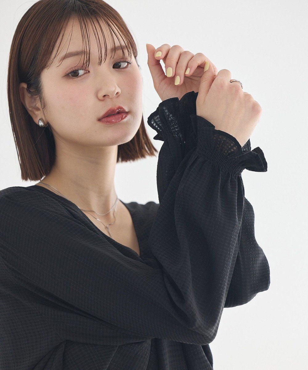 earth music&ecology フロントツイストブラウス 