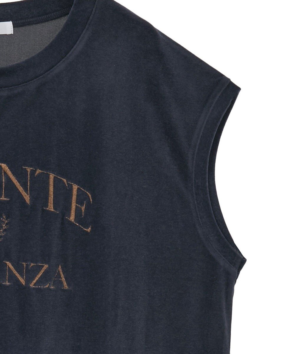 Green Parks ベロアロゴフレンチスリーブチュニック 