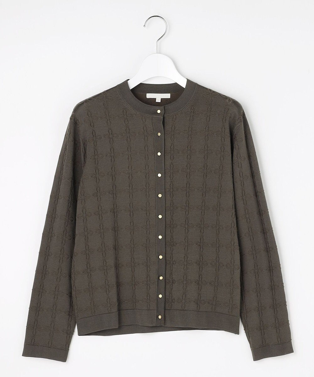 自由区 ジオメトリックアセテート カーディガン 