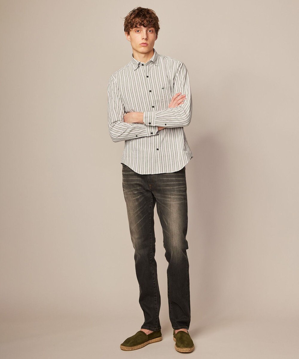 JOSEPH ABBOUD 【オーガニックコットン】オーガニックコードストライプ シャツ 