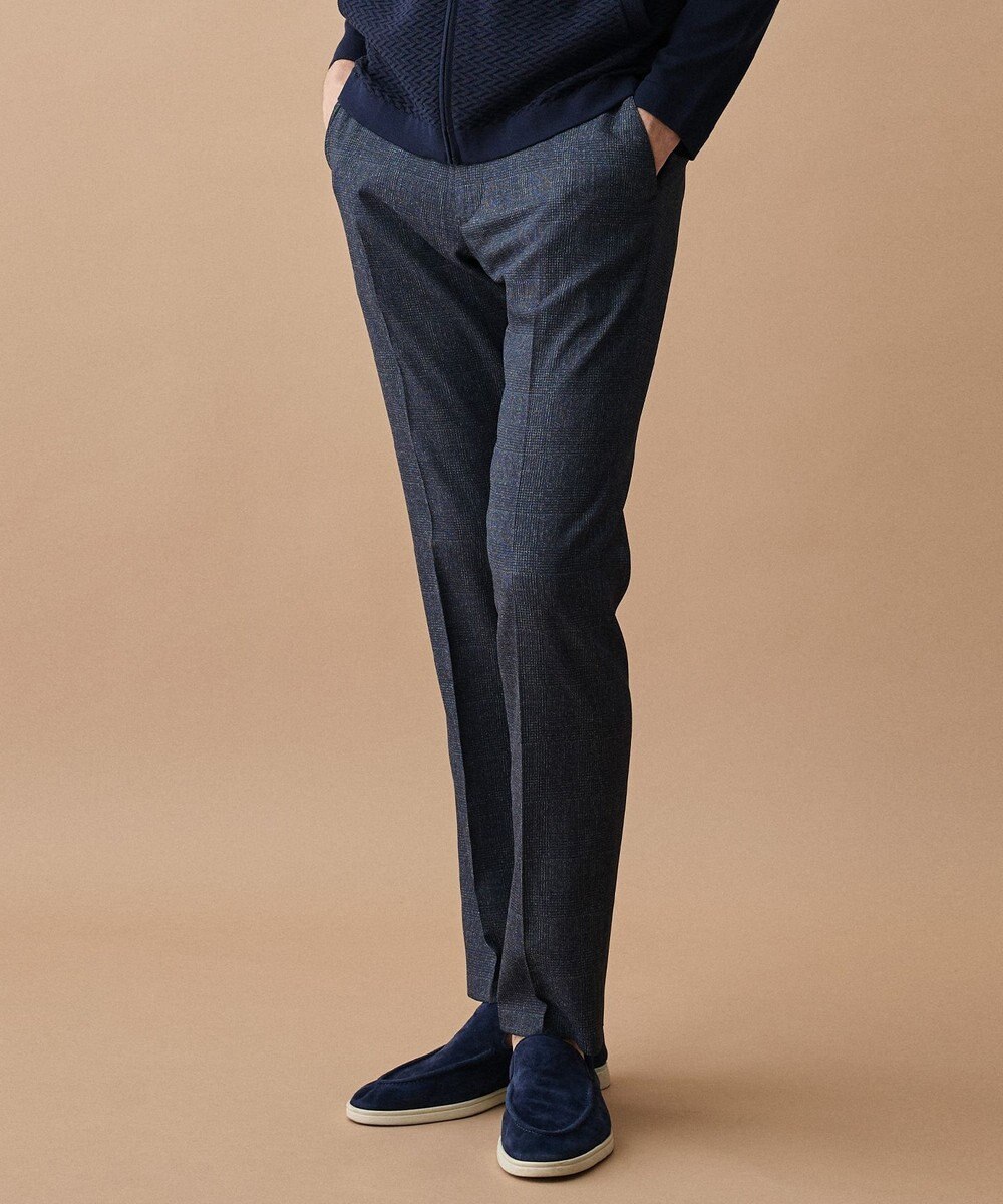 JOSEPH ABBOUD 【ウエストも伸びる!/清涼/軽量/ストレッチ】クールピケストレッチ パンツ 