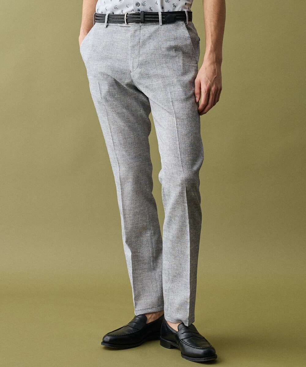 JOSEPH ABBOUD 【ウエストも伸びる!/清涼/軽量/ストレッチ】クールピケストレッチ パンツ 