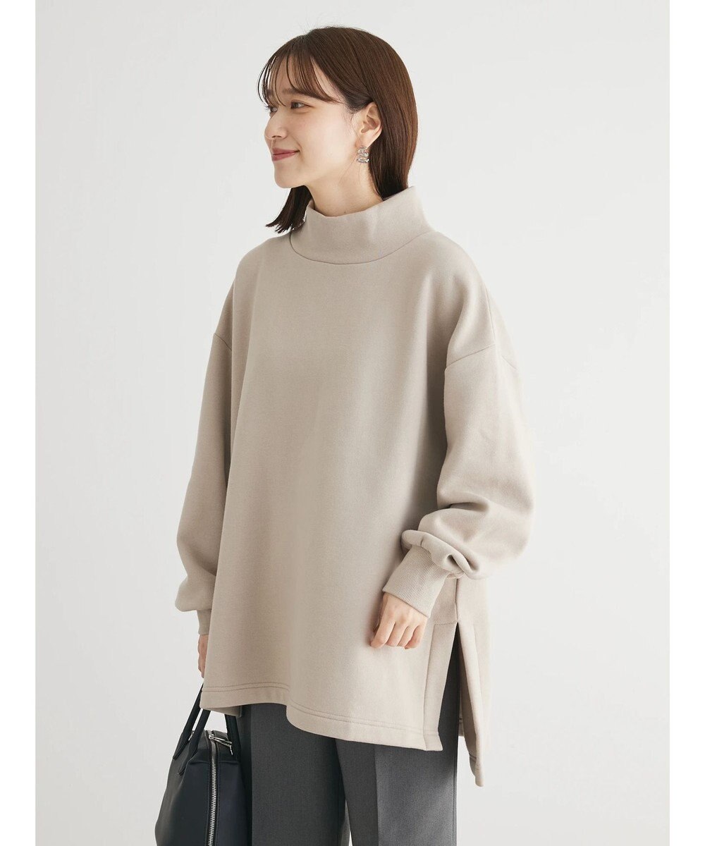 Green Parks Ｂｒｕｓｈｅｄ　タートル裏起毛チュニック 