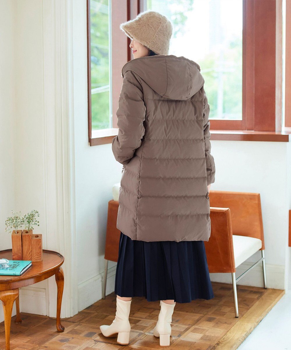 Tiaclasse フード裏エコファーダウンコート 