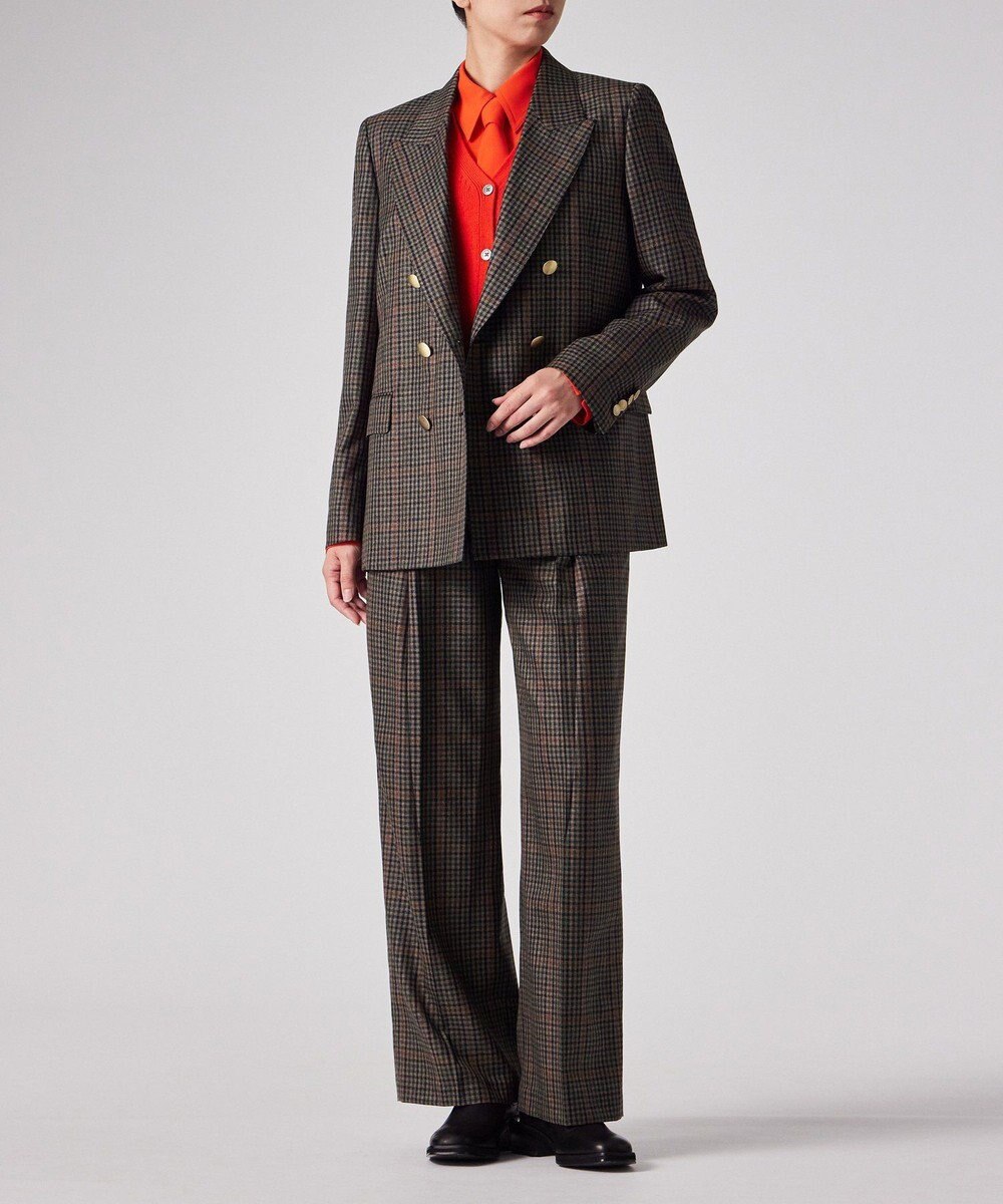 Paul Smith クラシックガンクラブチェック ワイドタックパンツ 