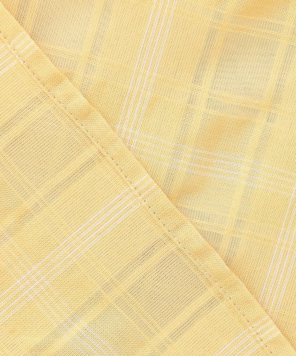 J.PRESS LADIES S 【洗える】SHEER チェック フレアスリーブ ブラウス 