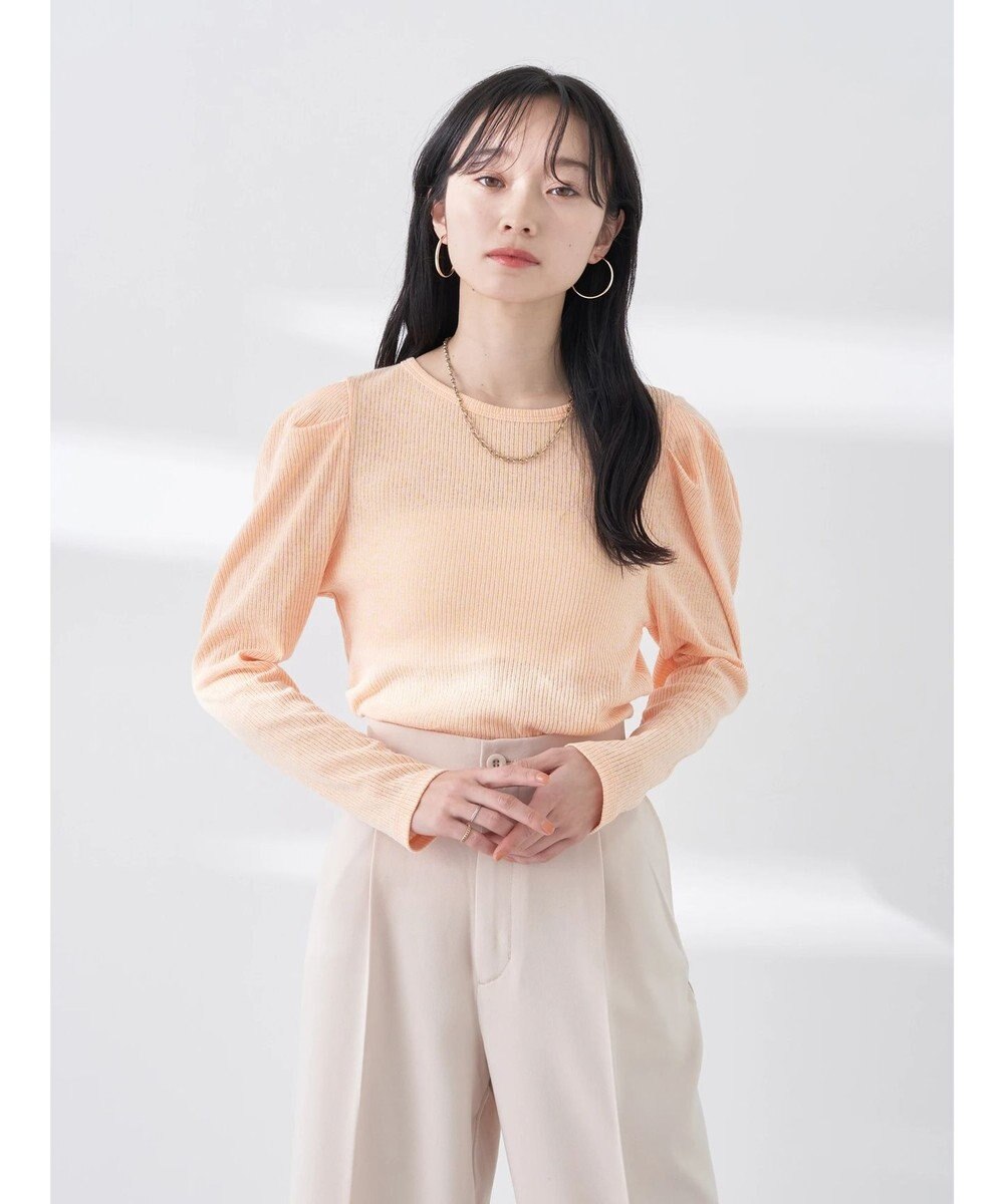 earth music&ecology パフスリーブクレープリブインナー 