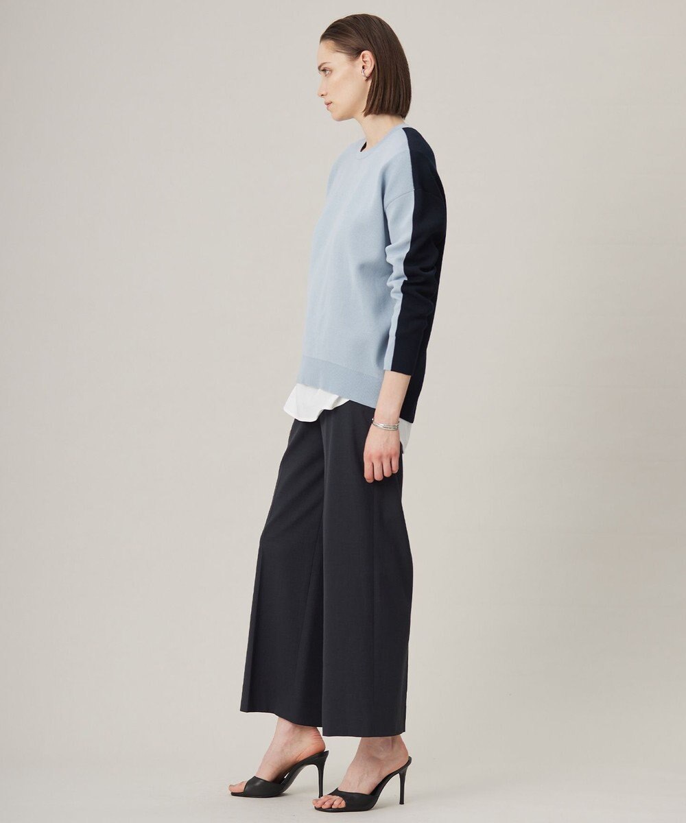 ICB 【WEB限定カラーあり・洗える】コットンポリエステルスムース  ニットプルオーバー 