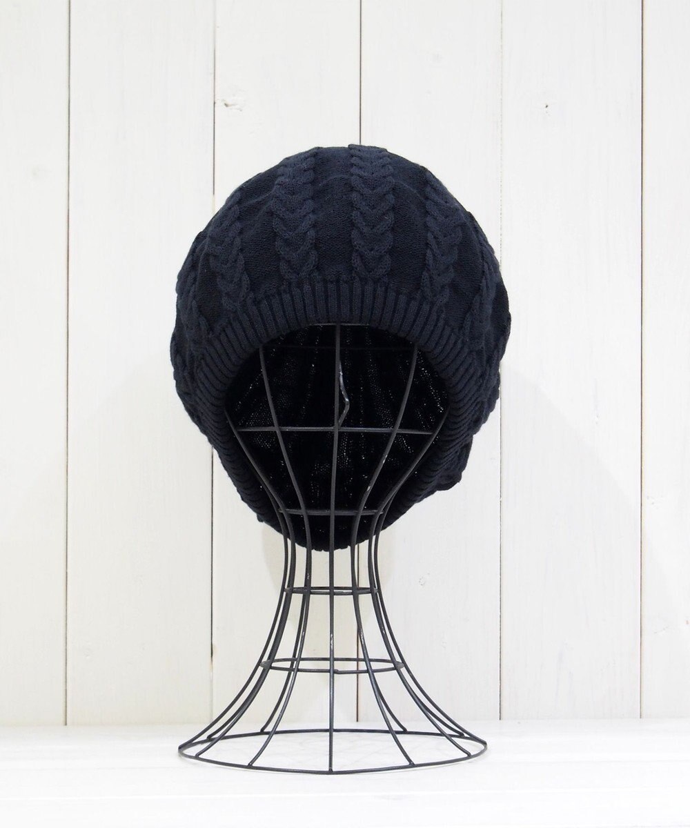 石田製帽 オーガニックコットン アラン編みベレー 