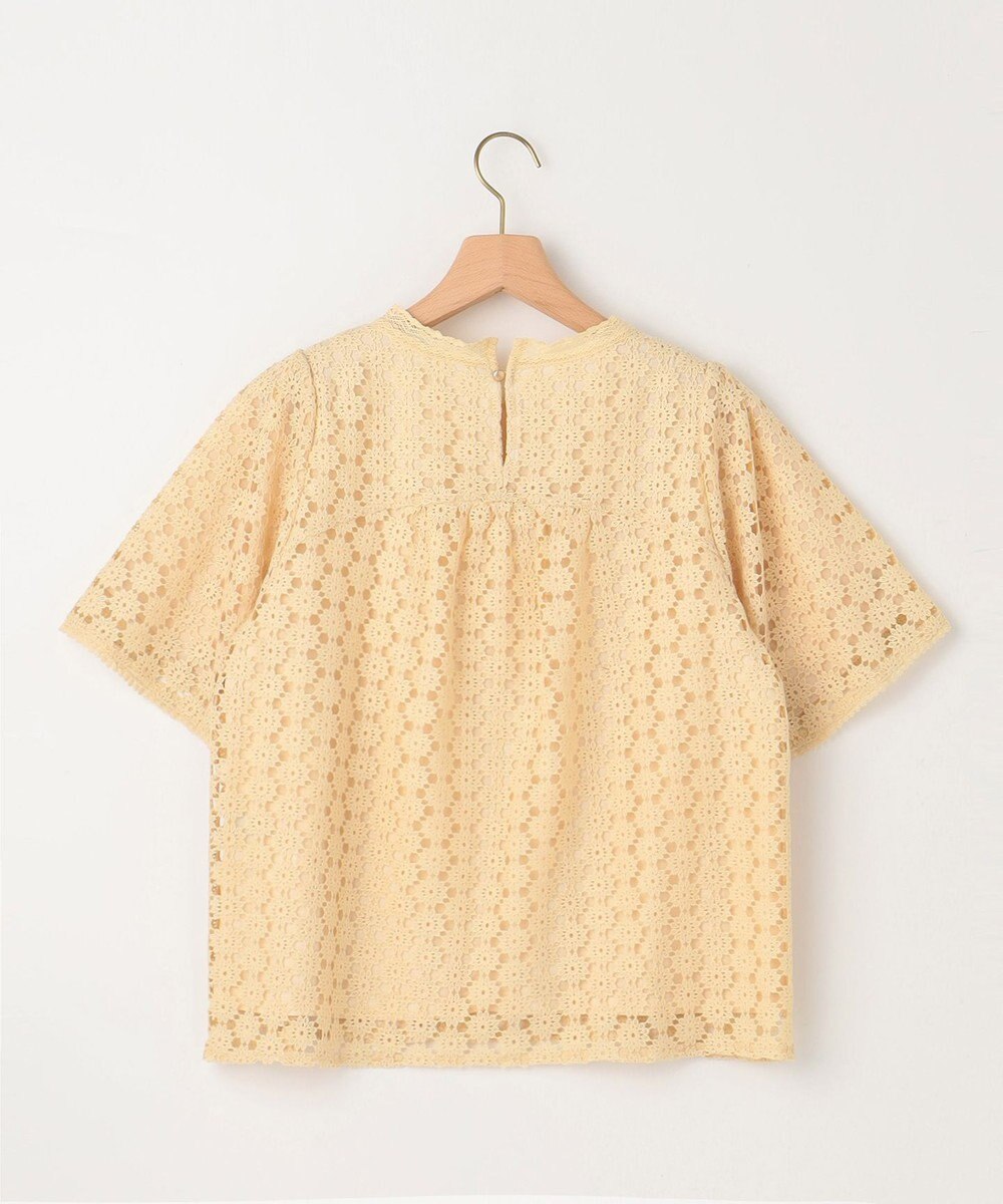 組曲 L フラワーレース半袖ブラウス 