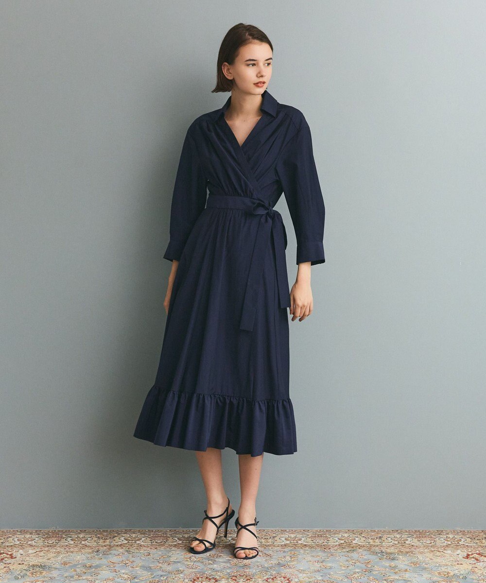 GRACE CONTINENTAL カシュクールシャツワンピース 