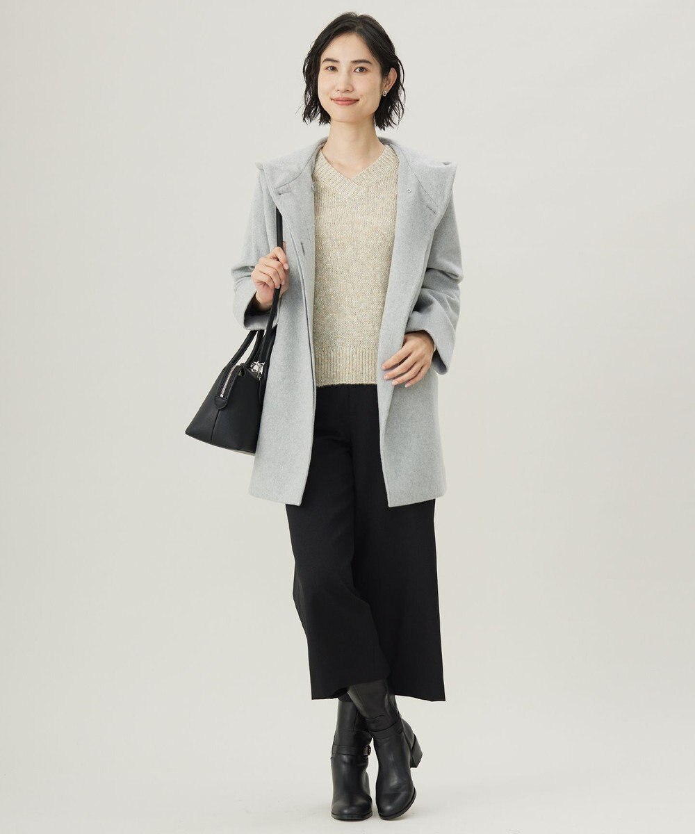 J.PRESS LADIES 【WEB限定カラーあり・洗える】ツムギート flannel ワイド クロップド パンツ 