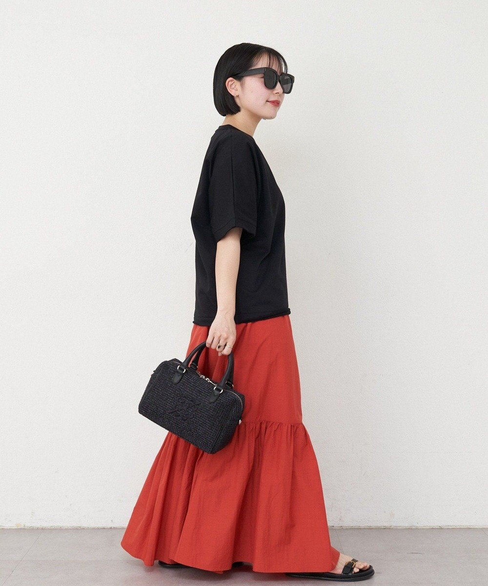 russet ナイロンラフィアミニボストンバッグ(CE-1715) 