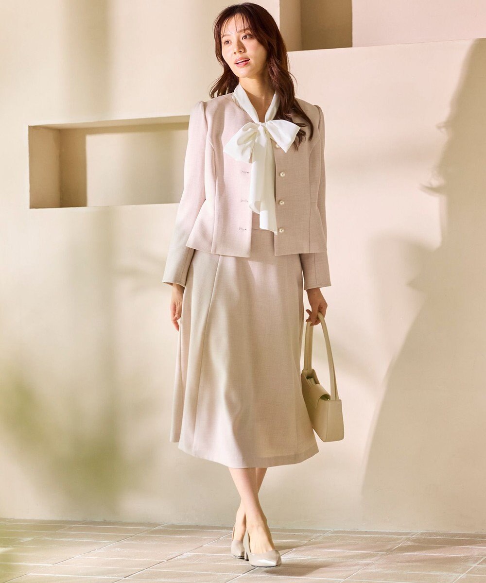 Feroux 【新色追加・洗える】ボリューム リボンタイ ブラウス 