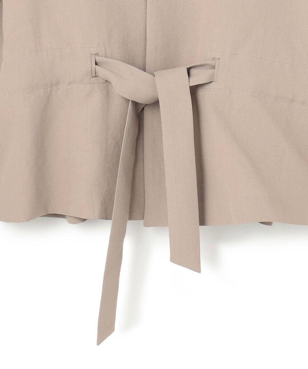 BEIGE， PORDIC / ドロスト付きノーカラージャケット 