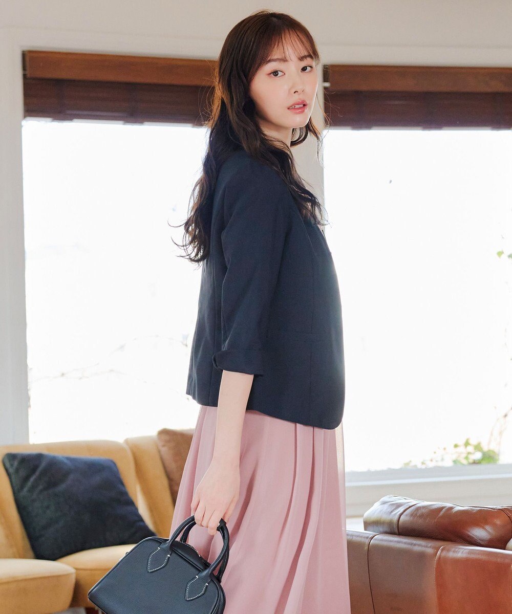 Tiaclasse 【吸水速乾・接触冷感・UVケア・防シワ・洗える】カチオンカラーレスジャケット 