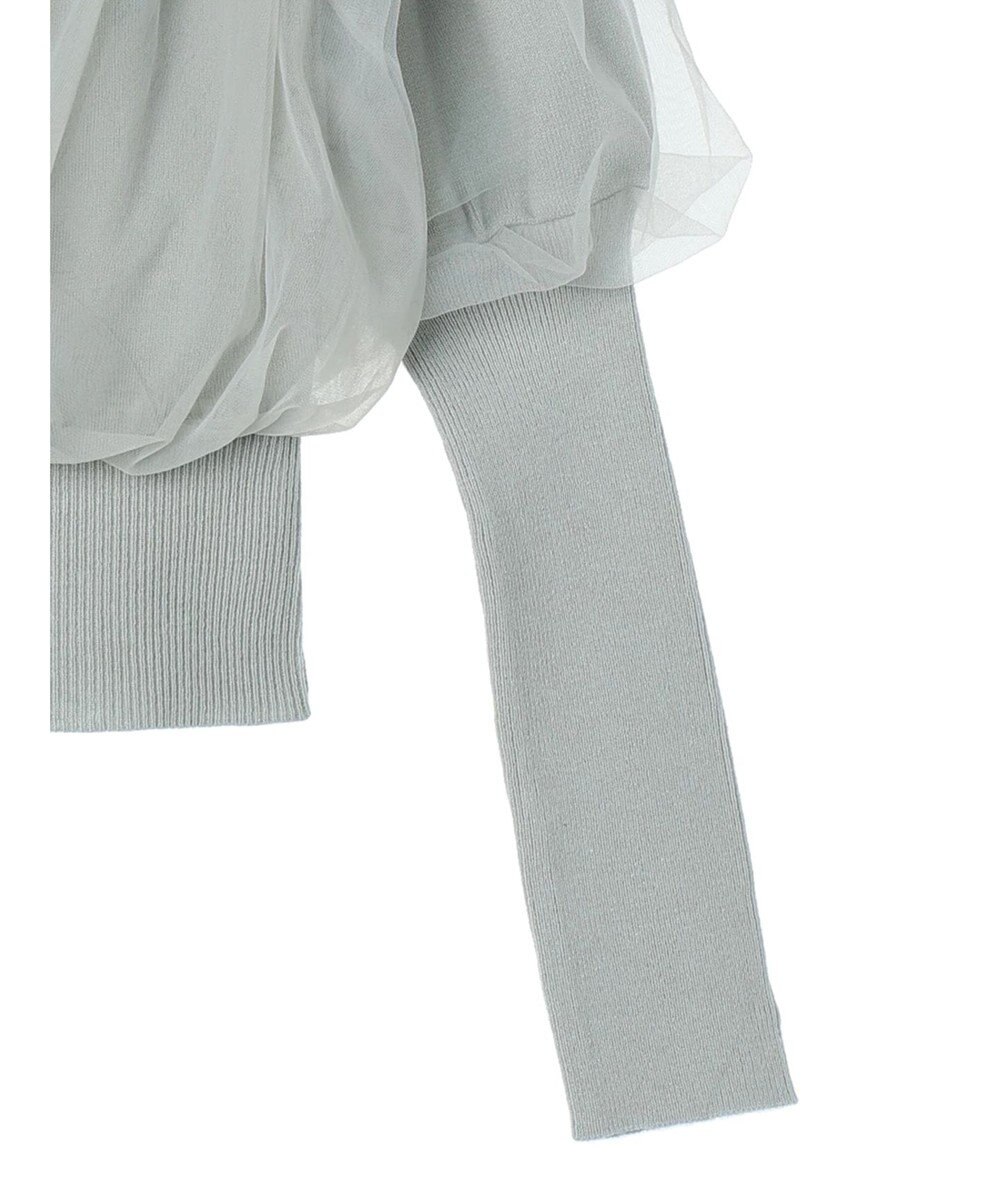 earth music&ecology チュールドッキングニットプルオーバー 