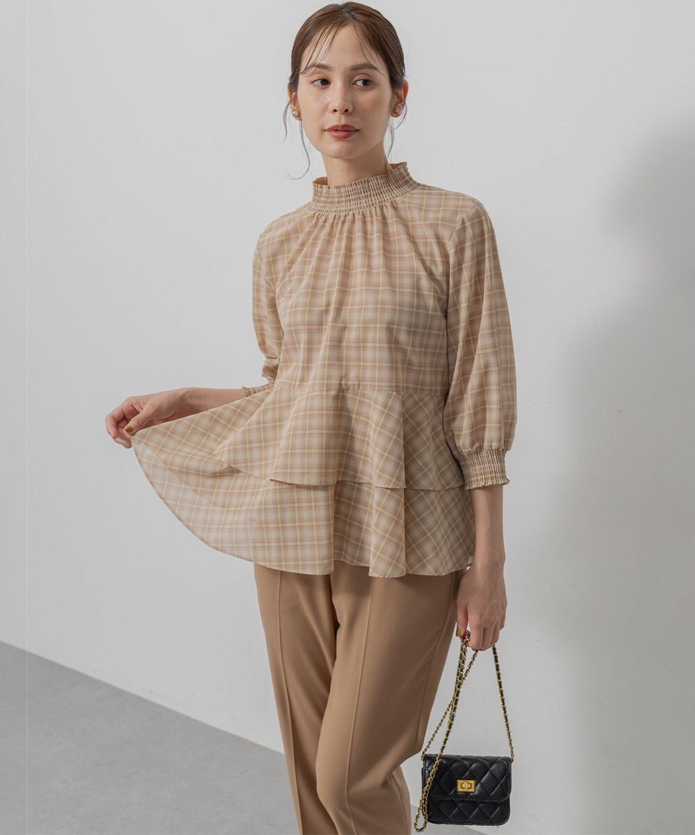 組曲 L ライトトロピカルティアード ブラウス 