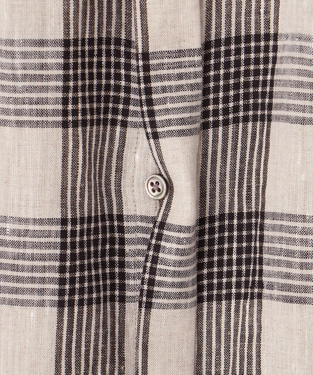 J.PRESS LADIES 【洗える】フレンチリネン チェック ブラウス 