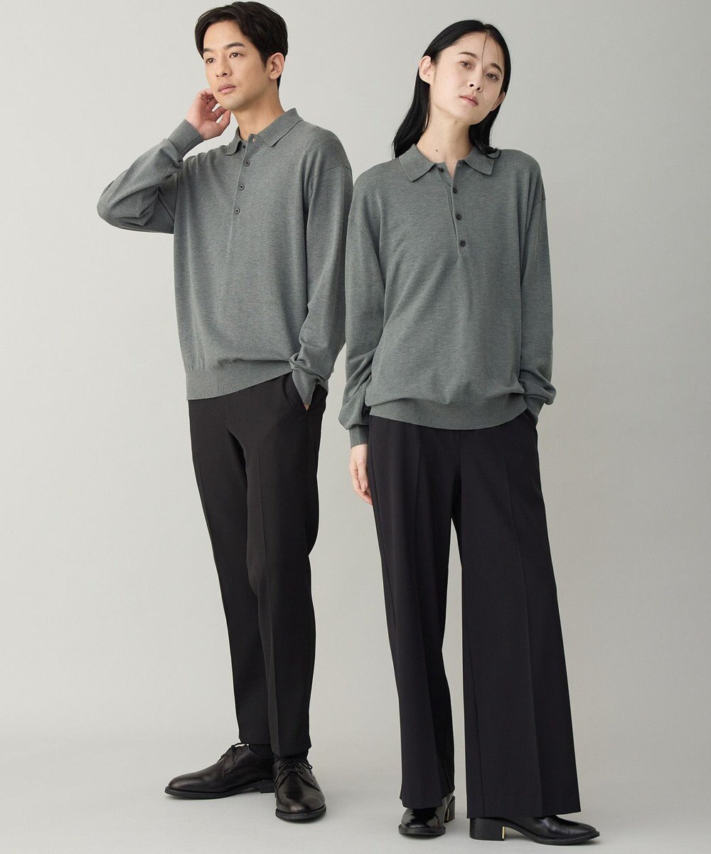 UNFILO MENS 【男女兼用】ソフトサーモ アンチピリングニット ポロ 