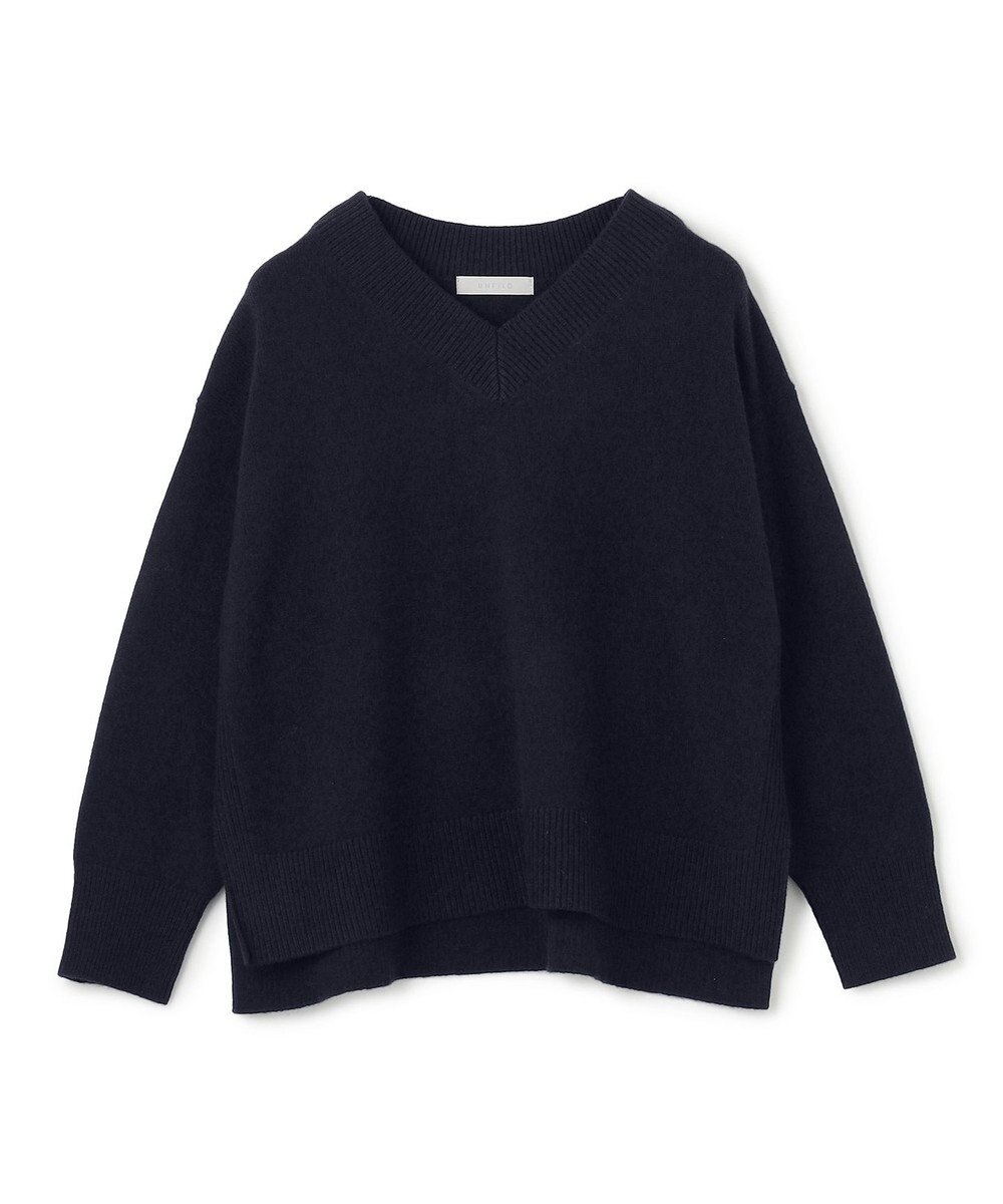 UNFILO 【野呂佳代さん着用】カシミヤブレンド Vネックニット 