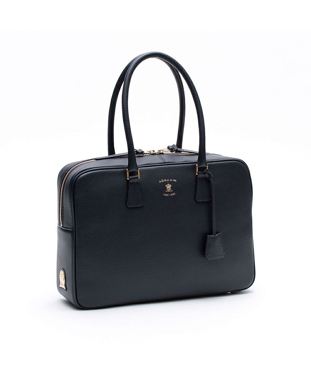 A.D.M.J. 【A4対応】お受験  牛革シュリンクボストンバッグ 