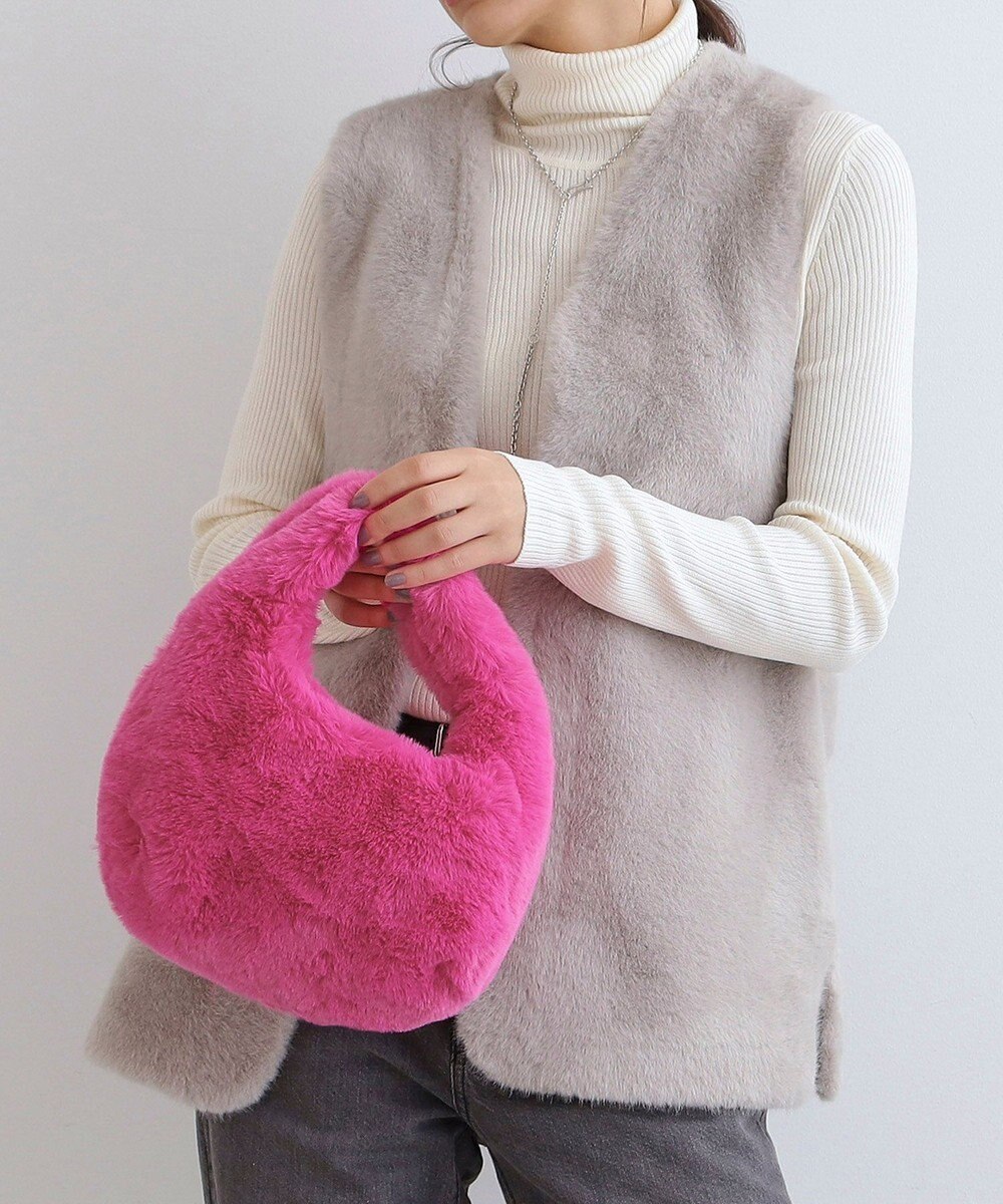 MOONBAT Faviora Faux Fur フェイクファー ワンハンドルバッグ ／ファーバッグ 