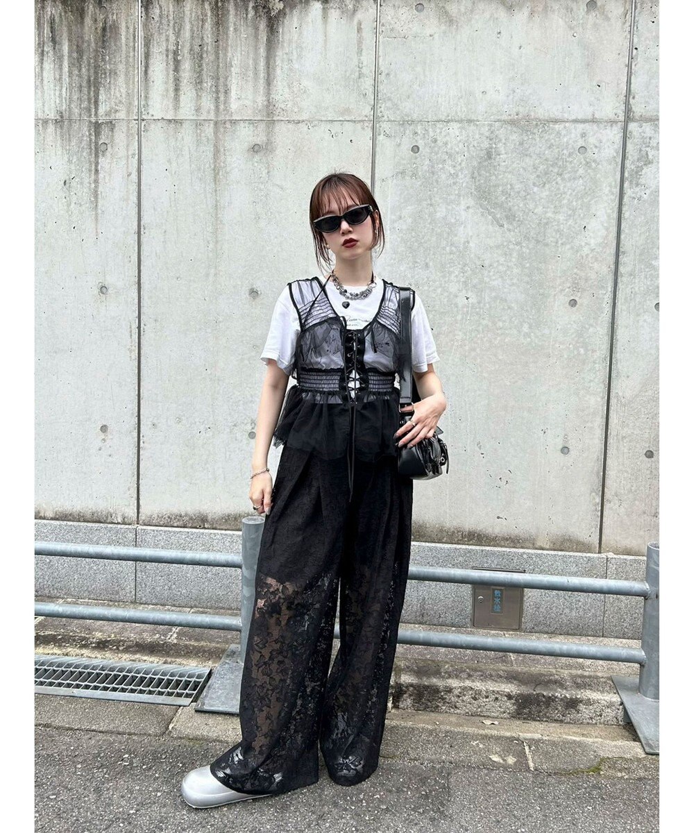 Green Parks レースタックパンツ 