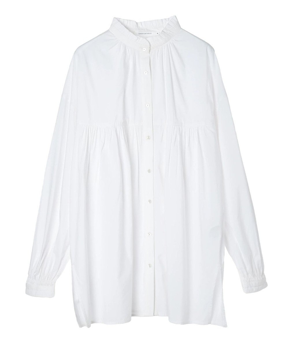 AMERICAN HOLIC サラックール／ＵＶカットフリルシャツチュニック 