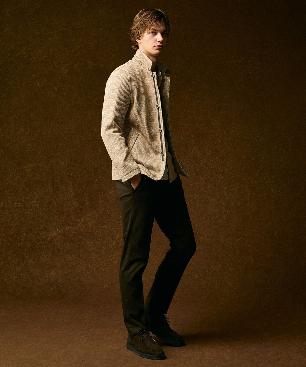 JOSEPH ABBOUD 【キングサイズ・ウエストも伸びる！オーガニックコットン使用・25AW】トリコチンストレッチ パンツ 