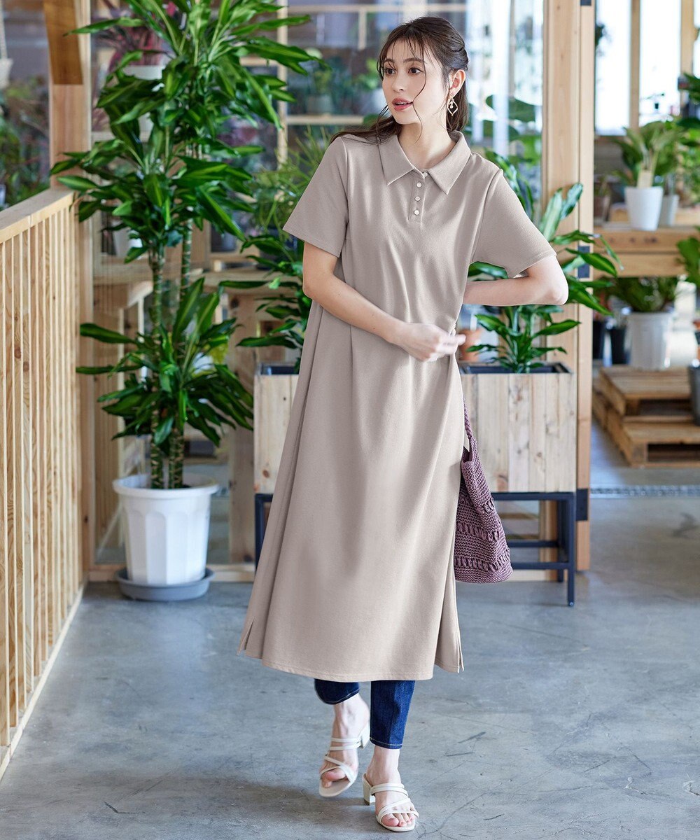 Tiaclasse 【洗える】ポロシャツワンピース 