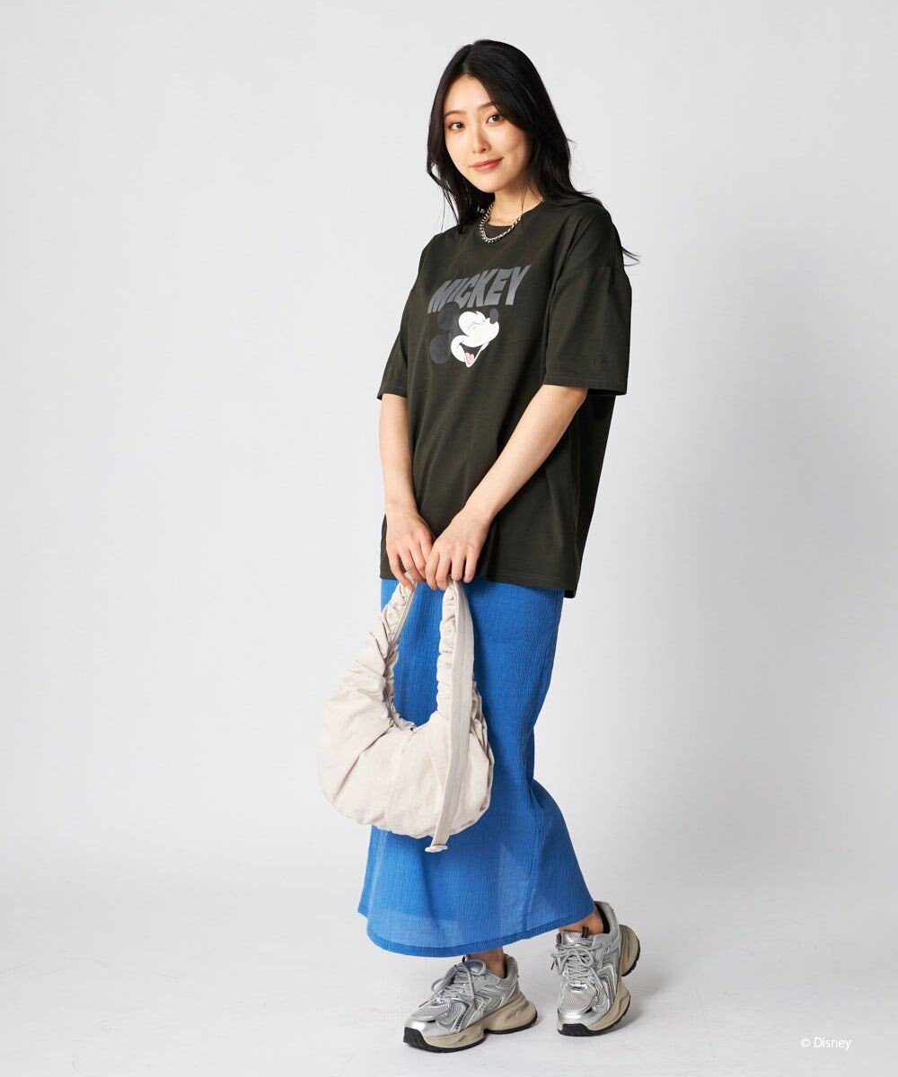 OP／FILA 【Ocean Pacific】ミッキー/水陸両用オーバーサイズTシャツ/レディース 