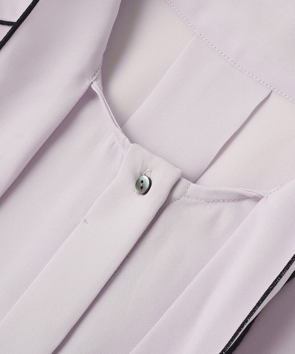 YECCA VECCA 配色ラインボウタイブラウス 