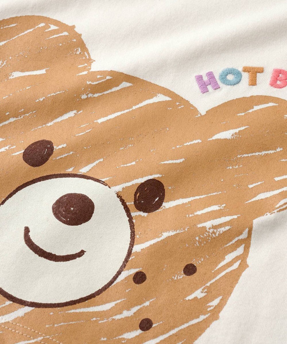 MIKI HOUSE HOT BISCUITS 【80-120cm】ビッグフェイスプリント 長袖Tシャツ 