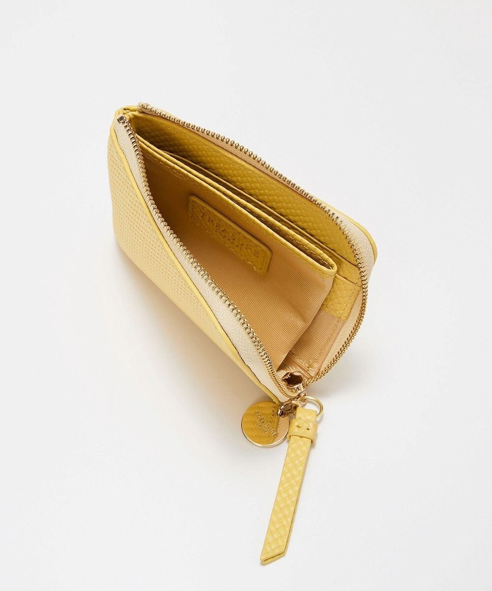 TOPKAPI 【TREASURE TOPKAPI】クロスエンボス レザー L字ファスナー ミニ 財布 