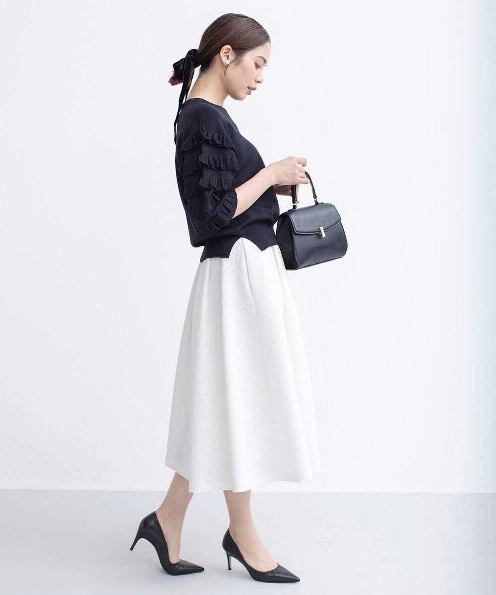 組曲 フラワージャカード フレアスカート 