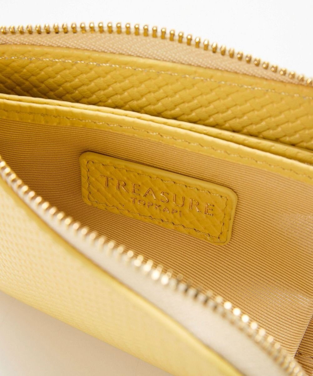 TOPKAPI 【TREASURE TOPKAPI】クロスエンボス レザー L字ファスナー ミニ 財布 