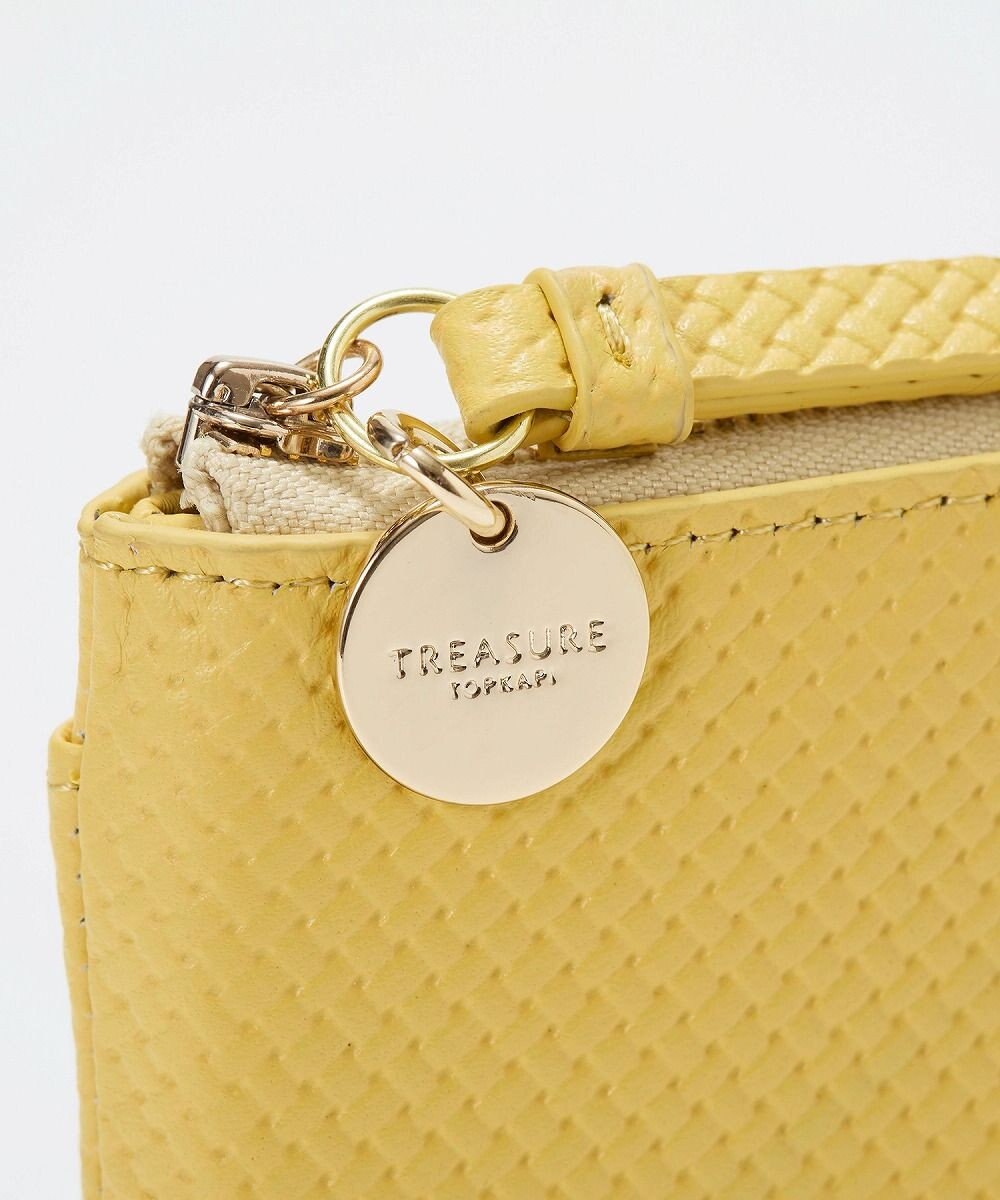 TOPKAPI 【TREASURE TOPKAPI】クロスエンボス レザー L字ファスナー ミニ 財布 