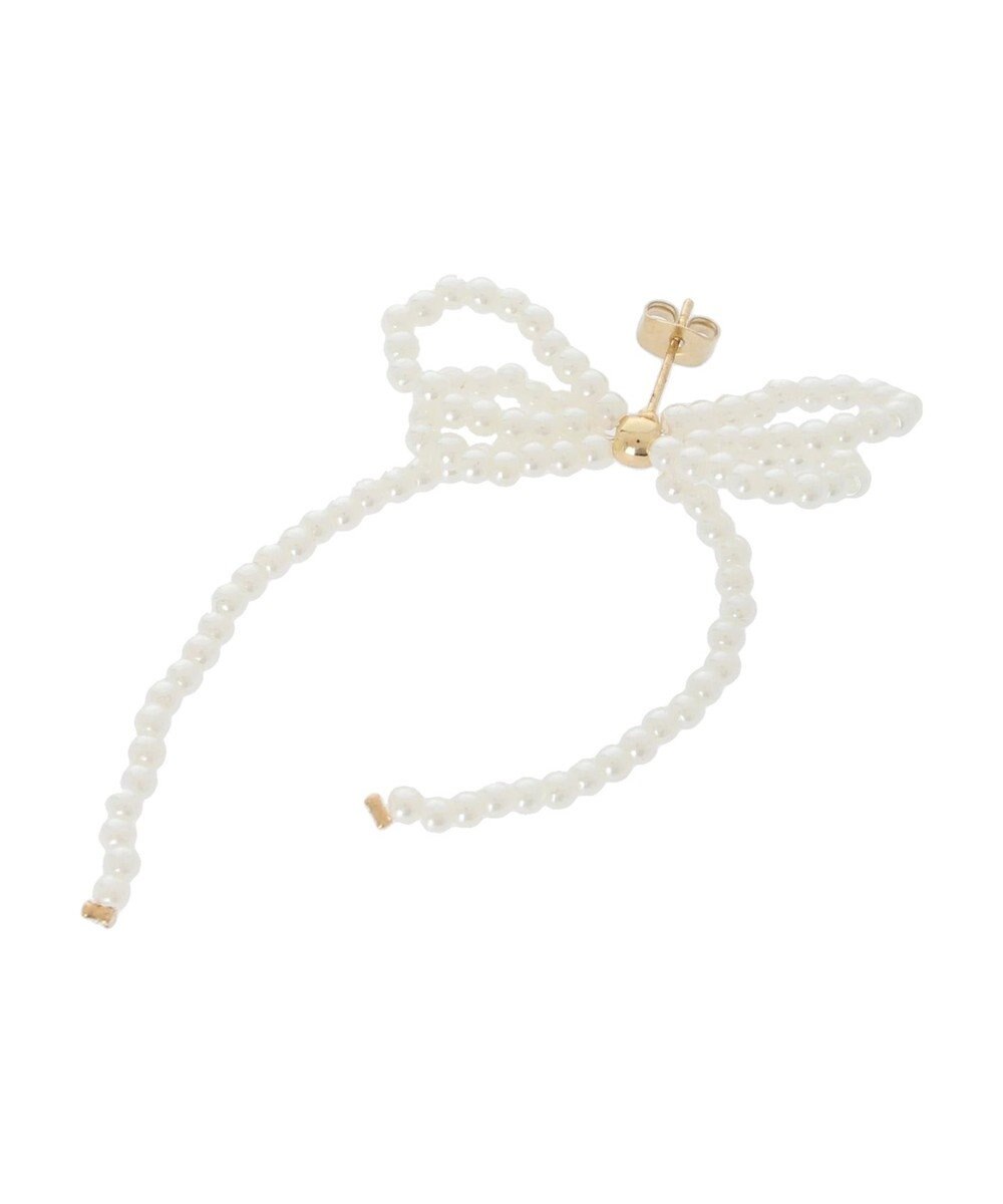 Green Parks ・ＨＡＬＦ　ＴＩＭＥ　パールダブルリボンピアス 