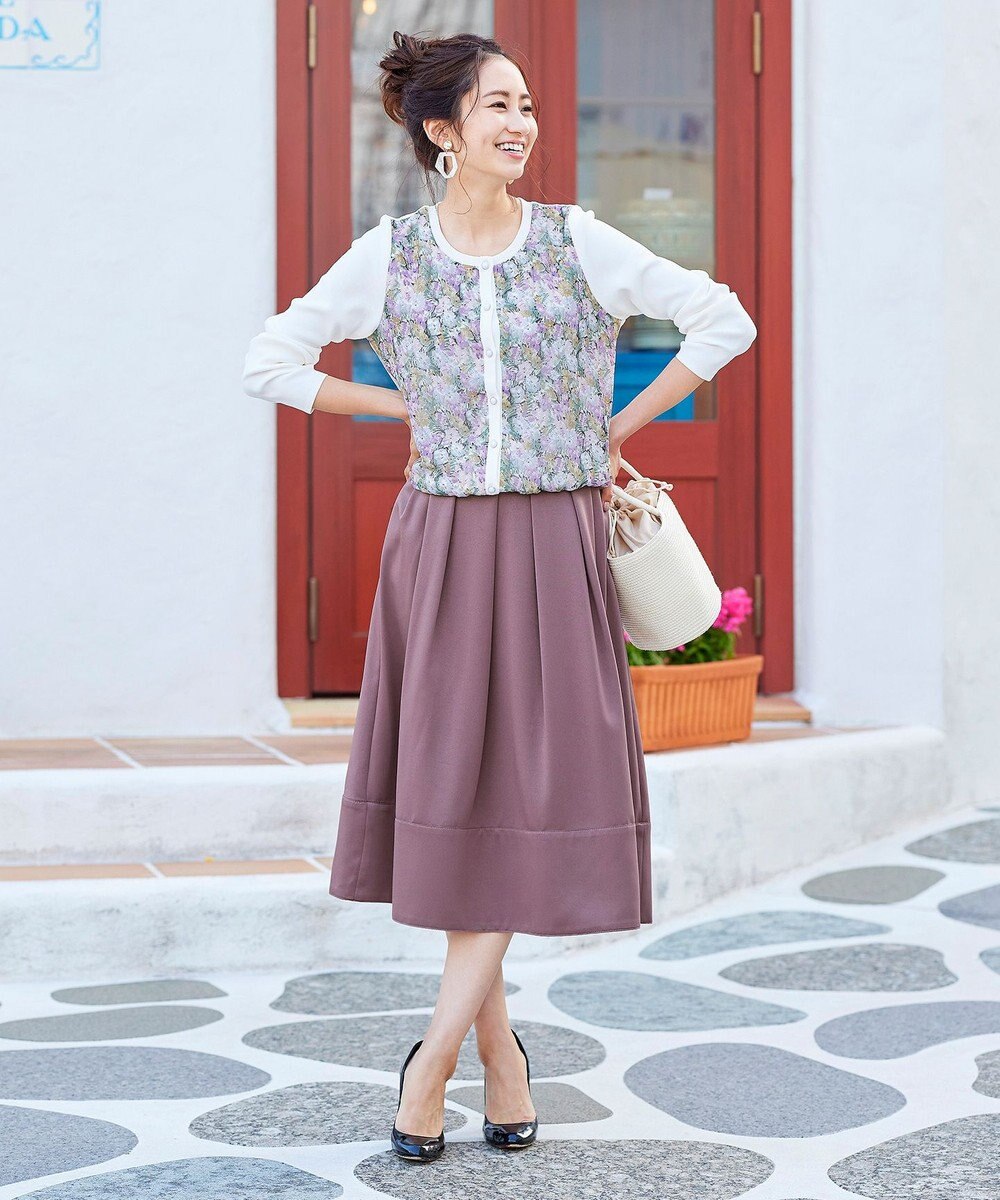 洗える 大人上品なランダムタックスカート Tiaclasse ファッション通販 公式通販 オンワード クローゼット