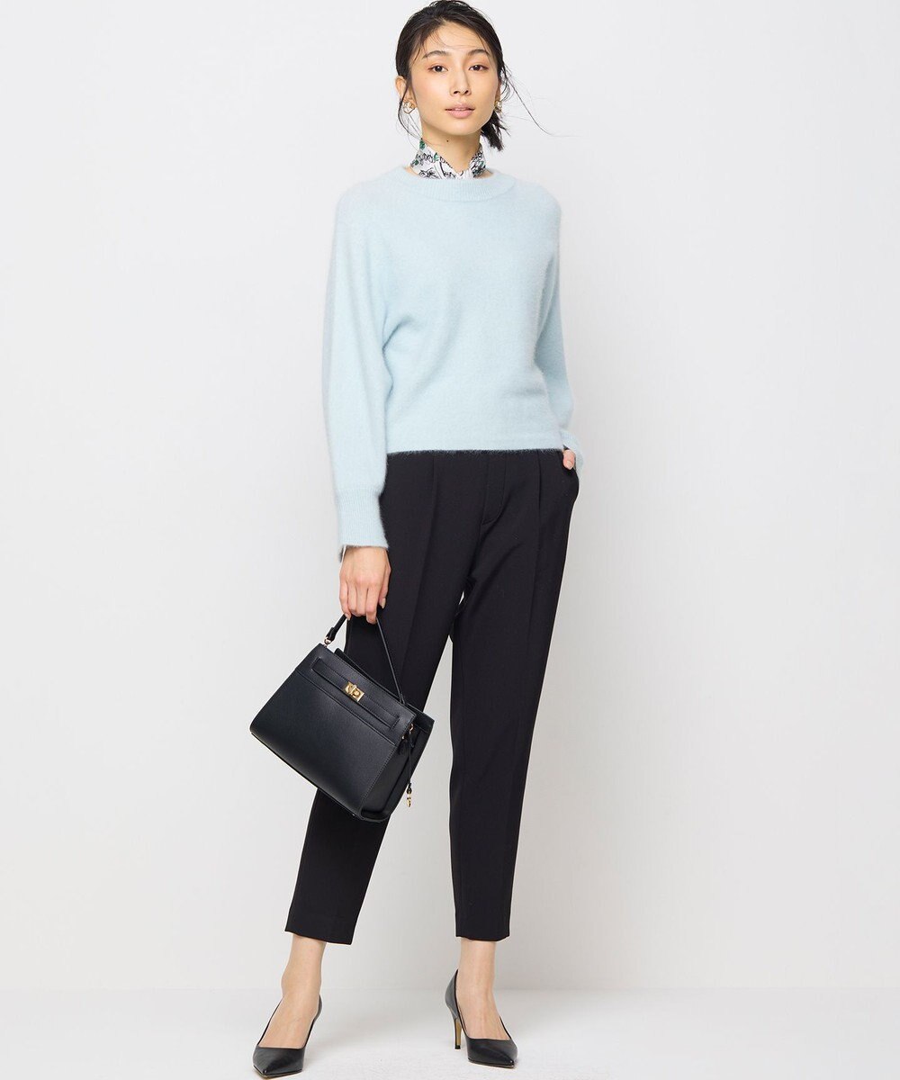 組曲 【暖かい・美シルエット・ストレッチ】バックウォーム テーパードパンツ 