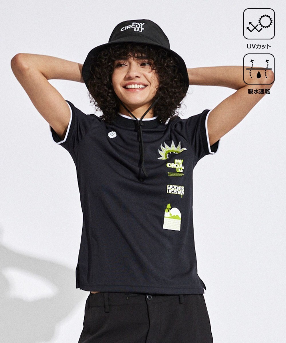 PW CIRCULUS 【UVカット / 吸水速乾】【WOMEN】グラフィティ モック T ゴルフウェア レディース 