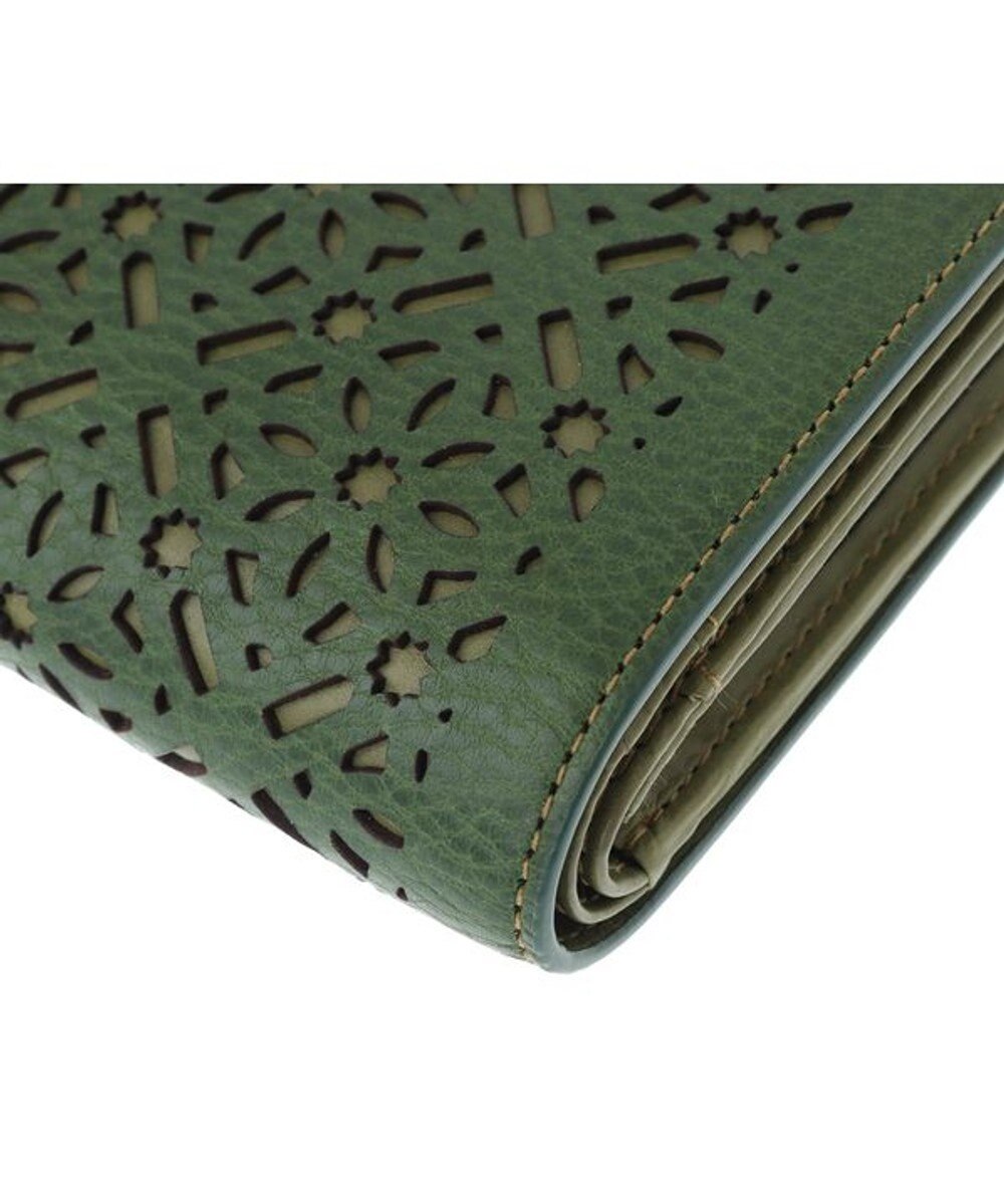 genten ダイヤカットワーク　二つ折り財布 