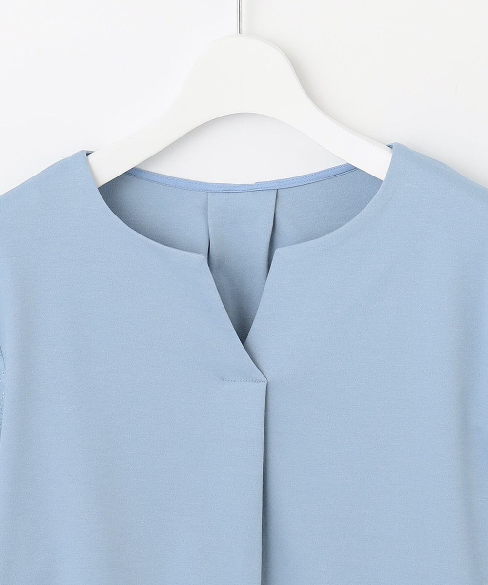 J.PRESS LADIES 【WEB限定カラーあり・接触冷感・UVケア】 スムースジャージー キーネック カットソー 