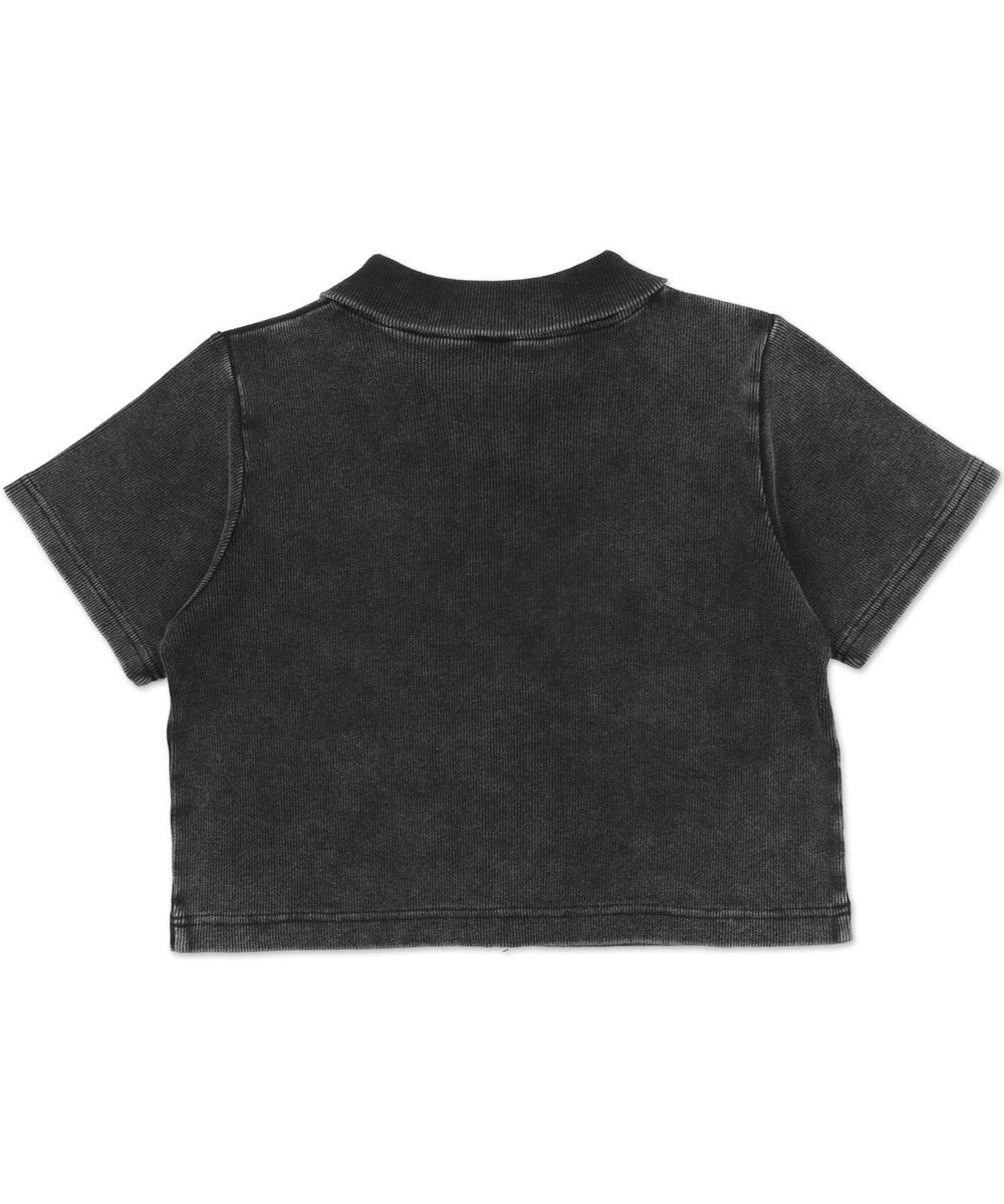 WEGO ラインストーンロゴWZIPトップス 