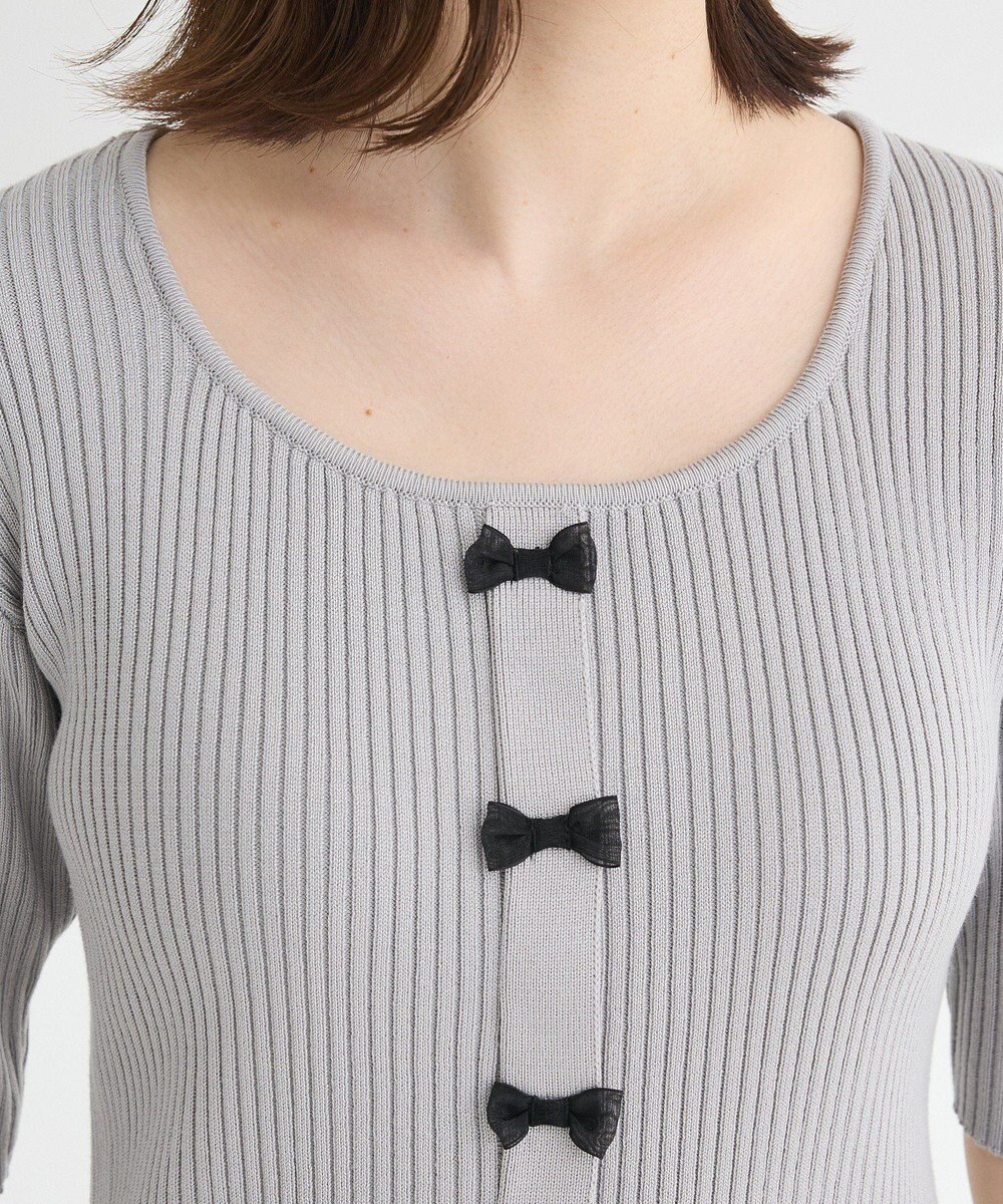 Green Parks ・ｓｗｉｎｇ　ｂｙ　フロントリボンリブニット 