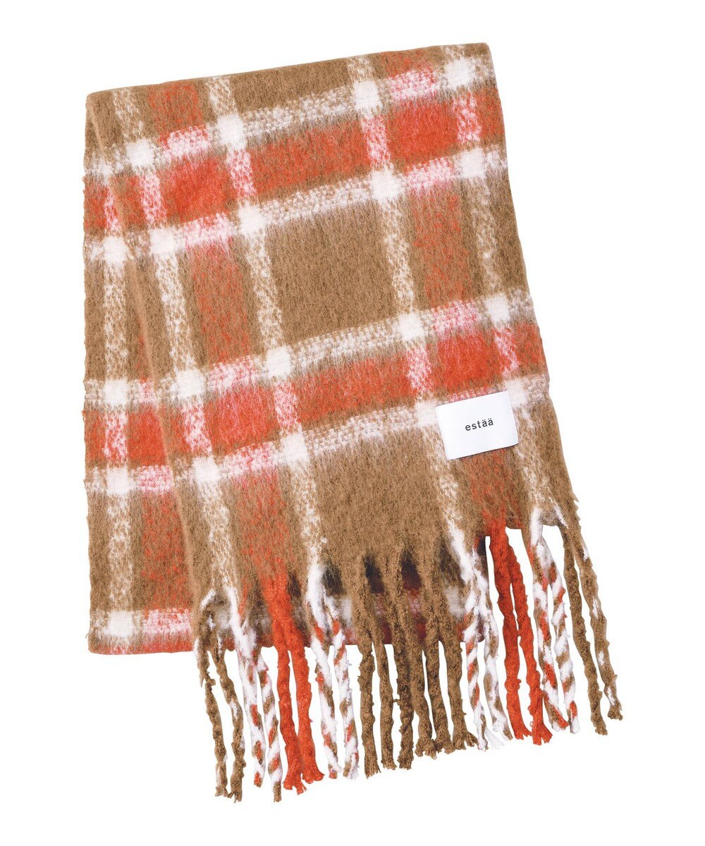 MOONBAT estaa ボリュームマフラー クラシックチェック／手洗い可 